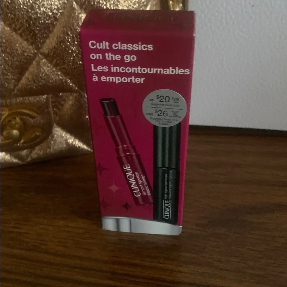 Clinique Almost Lipstick in Deep Red and High Impact Mascara in Black